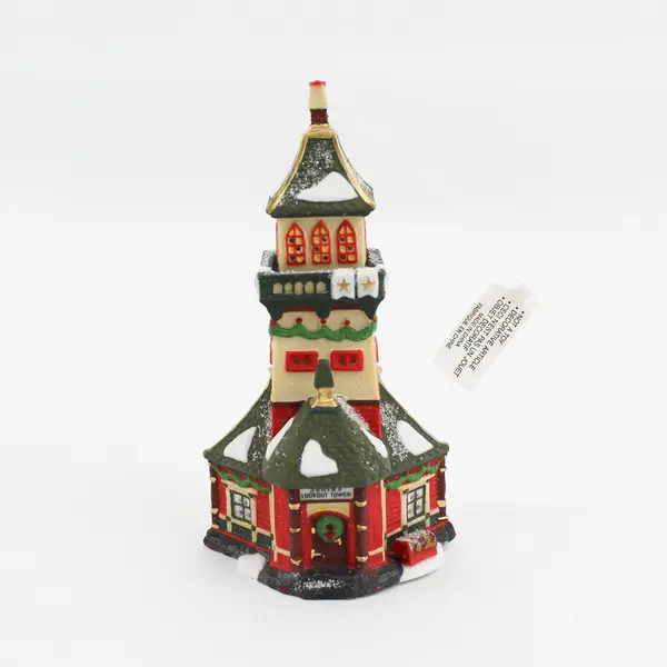 1993 Dept 56 North Pole Series Santa's Lookout Tower Ornament  98773 Lighted