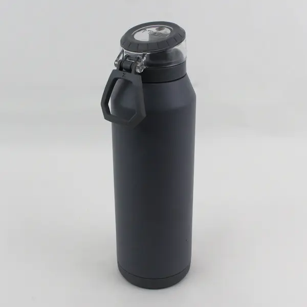 ZULU Solid Gray Color 40oz Stainless Steel Water Bottle Insulated 12.5" Tall