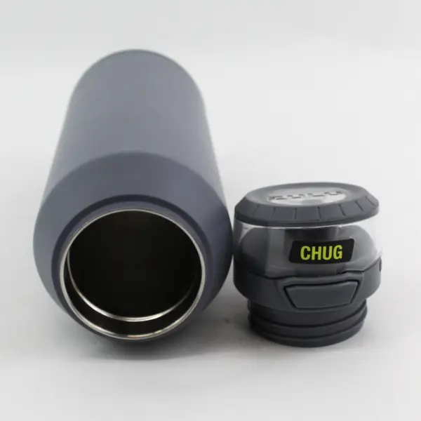 ZULU Solid Gray Color 40oz Stainless Steel Water Bottle Insulated 12.5" Tall