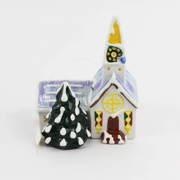 Dept 56 Dickens' Snow Village Steepled Church Ornament  98631 Retired