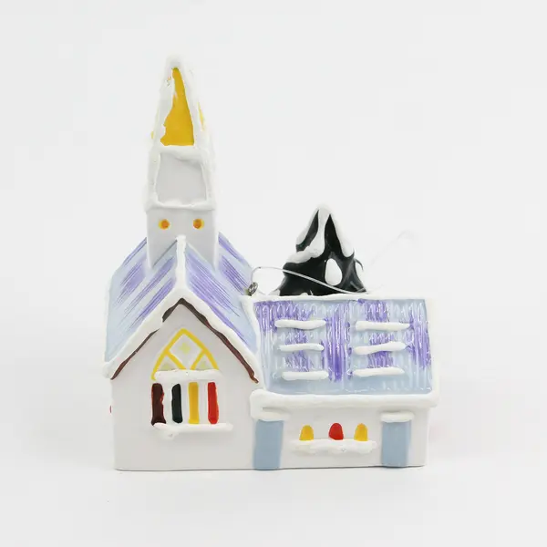 Dept 56 Dickens' Snow Village Steepled Church Ornament  98631 Retired