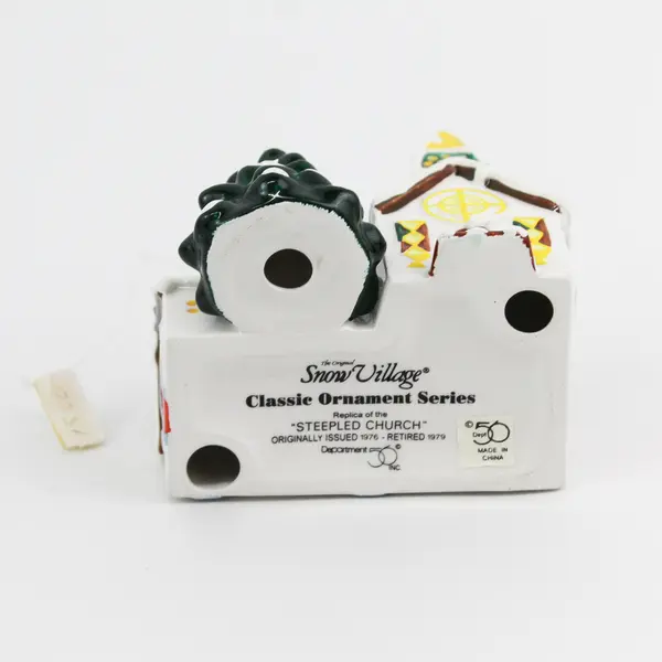 Dept 56 Dickens' Snow Village Steepled Church Ornament  98631 Retired