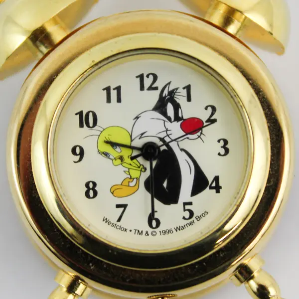 VTG 1996 Westclox Warner Bros. Sylvester & Tweety Mini Novelty Alarm Clock