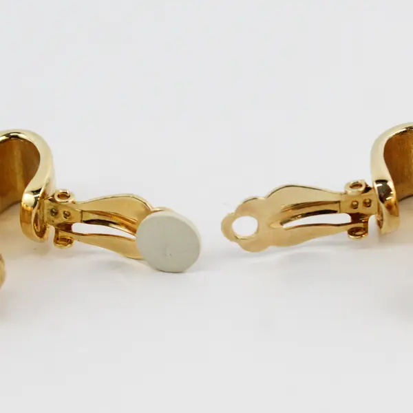 Swarovski Clear Faceted Rhinestone Gold-Tone Clip On Earrings