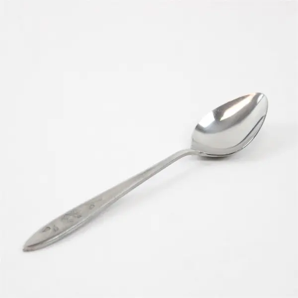 Lot of 4 National Stainless Charmante Pattern SS Teaspoons Burnished 6.25" Rare