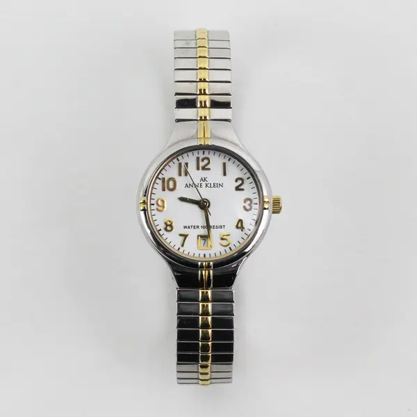 Anne Klein Women's Stainless Steel Silver and Gold-Tone Wristwatch 