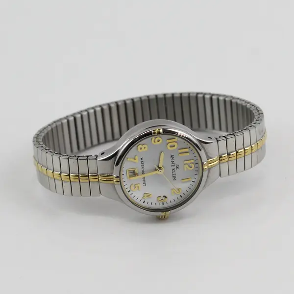 Anne Klein Women's Stainless Steel Silver and Gold-Tone Wristwatch 