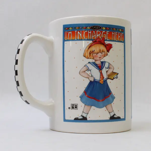 Mary Engelbreit Cup I'm In Charge Here Blond Girl Ceramic Mug Andrew McMeel
