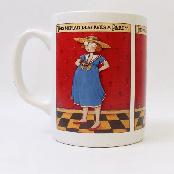Mary Engelbreit Cup This Woman Deserves A Party Ceramic Mug 4.25" Andrew McMeel 