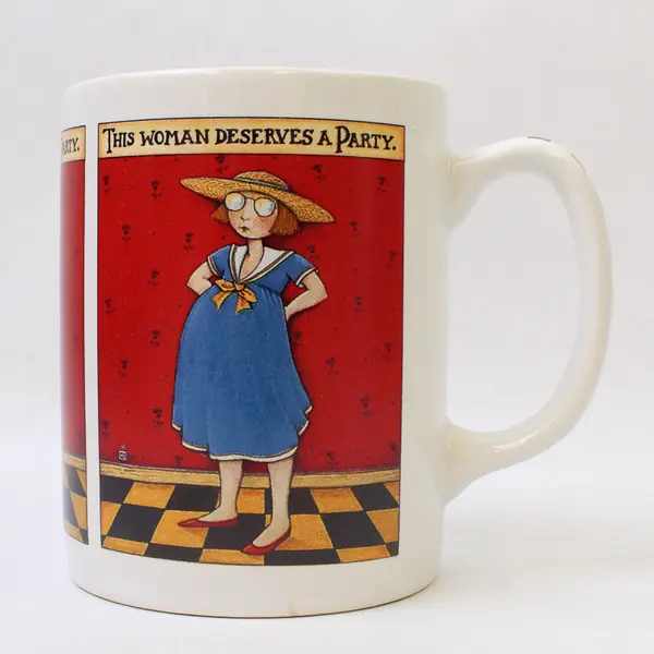 Mary Engelbreit Cup This Woman Deserves A Party Ceramic Mug 4.25" Andrew McMeel 