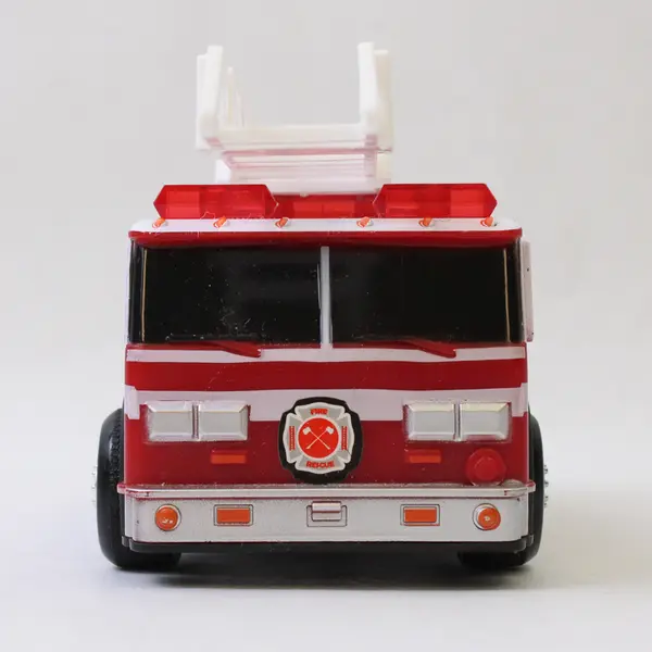 Lot of 2 Maxx Action Friction Plastic Vehicles Firetruck & Police SUV