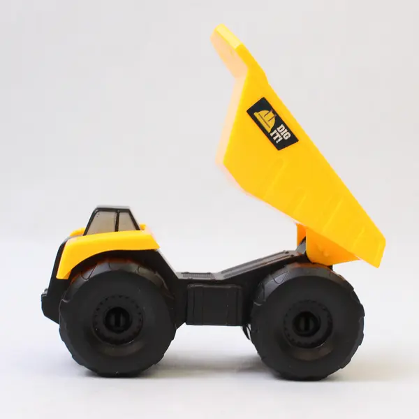 Lot of 5 Children's Plastic Construction Vehicles & Barrels 