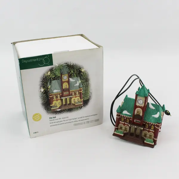 1998 Dept 56 Classic Ornament Series Christmas In The City CITY HALL Retired