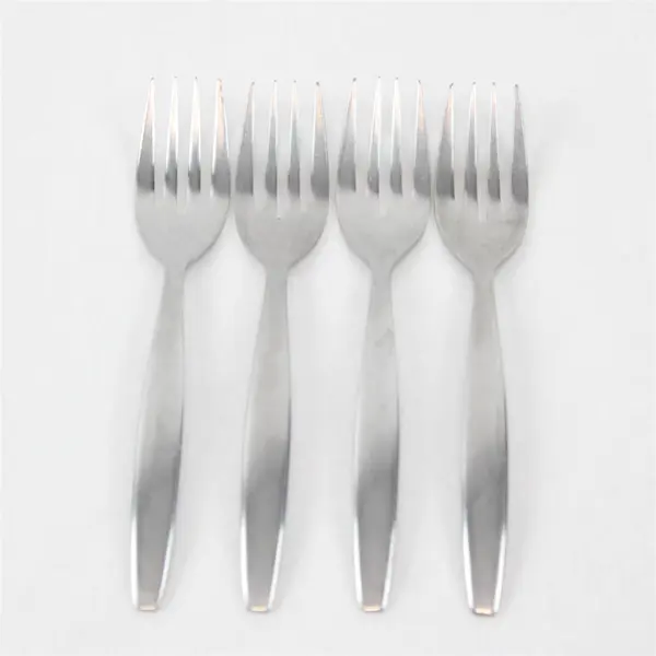 Lot of 4 National Stainless Portrait Pattern Stainless Salad Forks 6" Rare HTF