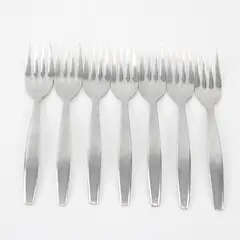 Lot of 7 National Stainless Portrait Pattern Stainless Salad Forks 6" Rare HTF