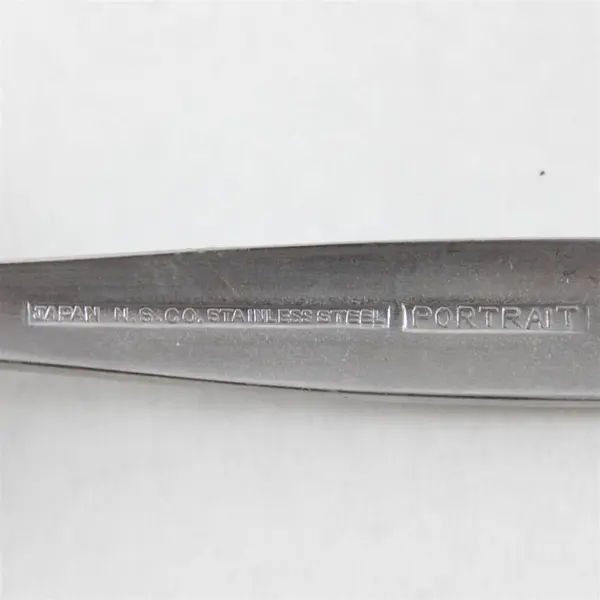 National Stainless Portrait Pattern Stainless Gravy Ladle 2 Spouts 6.5" Rare HTF