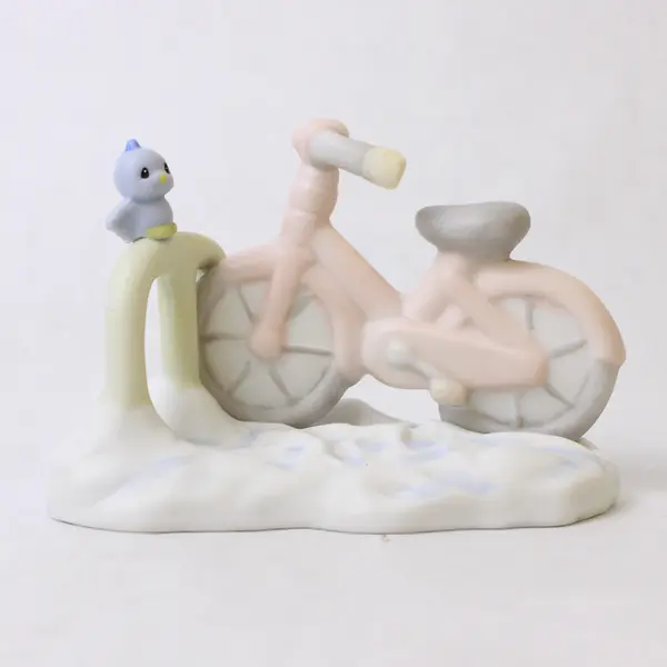 1997 Precious Moments Sugar Town Bike Rack Figurine 272906 