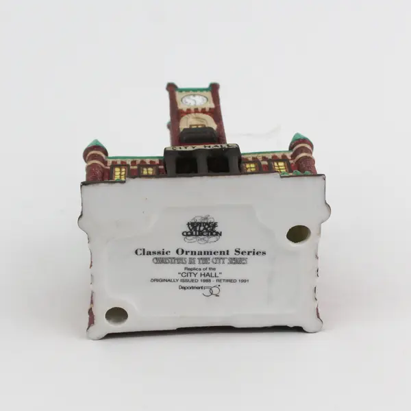 1988 Dept.56 Christmas In The City City Hall Ornament  No Box