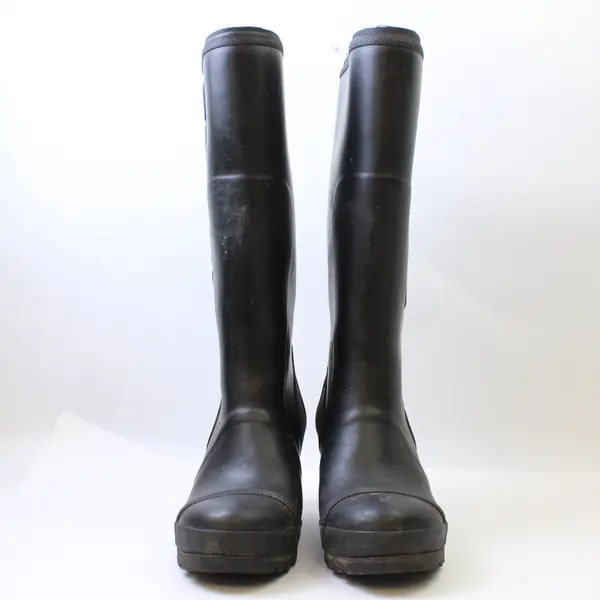 Sorel Solid Black Color Joan Rain Wedge Tall Rubber Rain Boots Women's Size 6.5