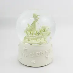 Dept 56 Snowbabies Ship O' Dreams Lighted Water Snow Globe 69039
