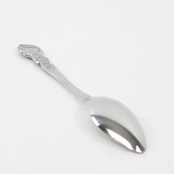 Lot of 2 National Stainless Rose & Leaf Pattern SS Oval Soup Spoons 7.5" New 