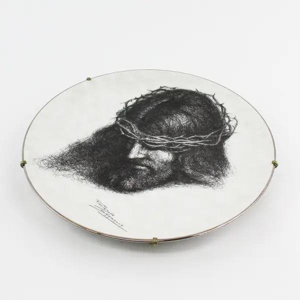 1991 W.S. George Portraits of Christ Collector Plate Father Forgive Them 8.5 in