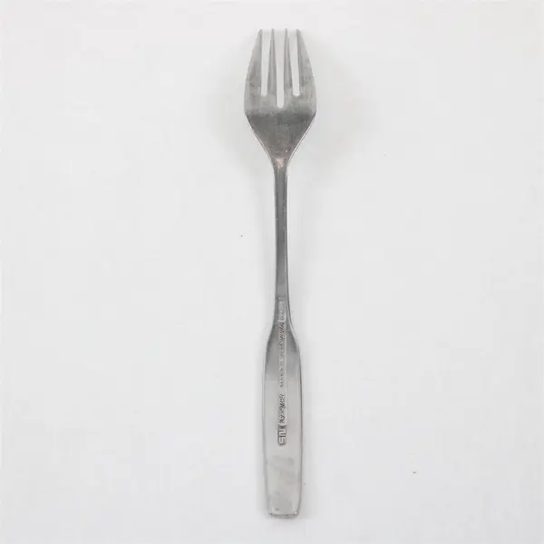 National Stainless Valinda Pattern SS Dinner Fork Black Accent Rare Item 7.75"