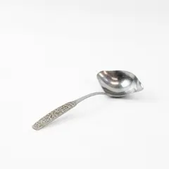 National Stainless Valinda Pattern SS Gravy Ladle Black Accent Rare Item 7"