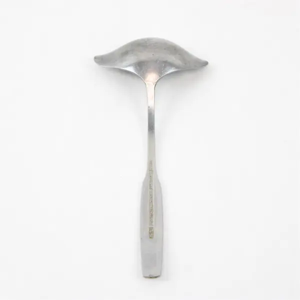 National Stainless Valinda Pattern SS Gravy Ladle Black Accent Rare Item 7"