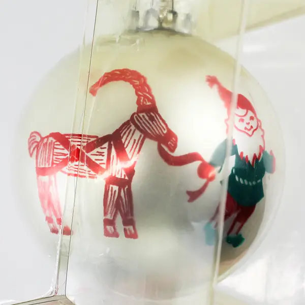  Bronner's  MCM Glass Austrian Scandinavian Christmas Ornament Elf With Goat NIP