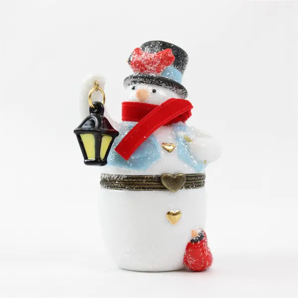 PHB Antique Christmas Series Snowman w/ Match Figurine NIB 