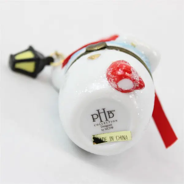 PHB Antique Christmas Series Snowman w/ Match Figurine NIB 