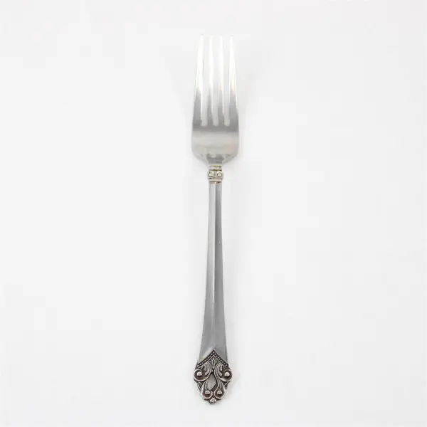 Vintage National Stainless Roma Pattern SS Dinner Fork Rare HTF Item 7.75" Good