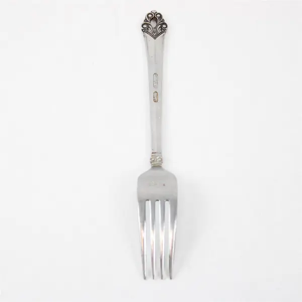 Vintage National Stainless Roma Pattern SS Dinner Fork Rare HTF Item 7.75" Good