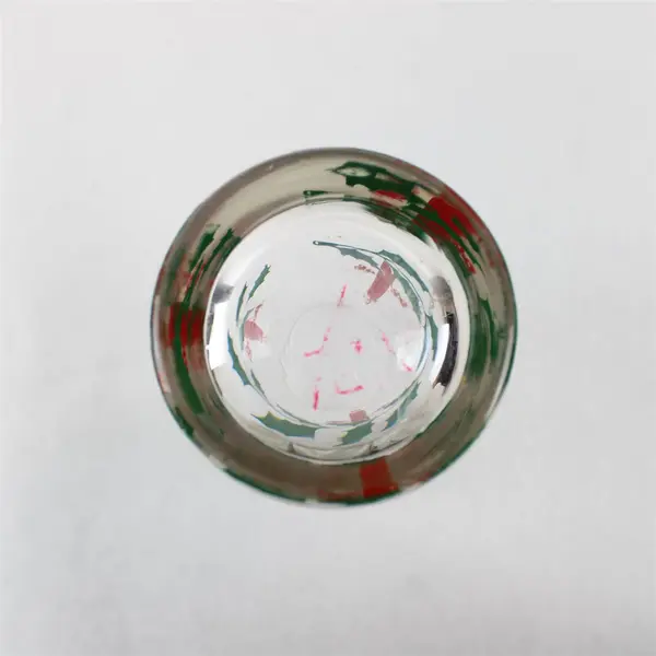 Set of 4 Vintage Christmas Holly-Berry Candle Drinking Glasses