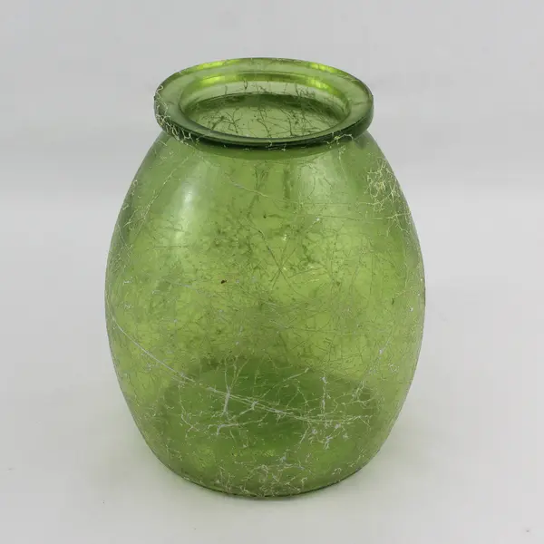 Vtg Rite Aid 10.5" Green Spaghetti String Glass Vase 930546 Spain