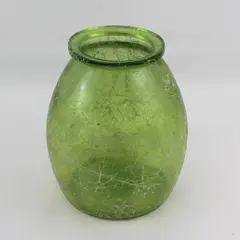 Vtg Rite Aid 10.5" Green Spaghetti String Glass Vase 930546 Spain