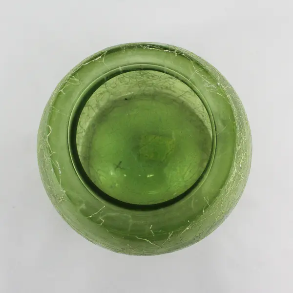 Vtg Rite Aid 10.5" Green Spaghetti String Glass Vase 930546 Spain