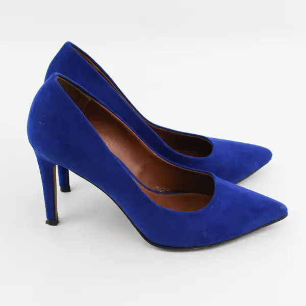 Christian Siriano For Payless Blue Suede Stiletto 3.75" Heels Women Size 6.5