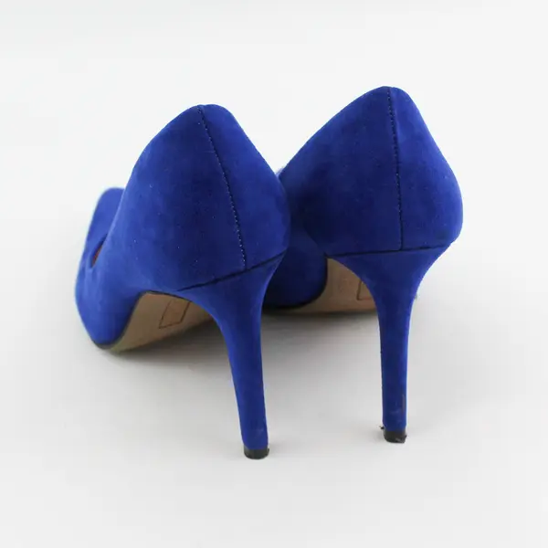 Christian Siriano For Payless Blue Suede Stiletto 3.75" Heels Women Size 6.5