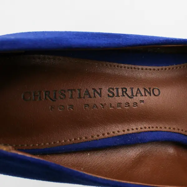 Christian Siriano For Payless Blue Suede Stiletto 3.75" Heels Women Size 6.5