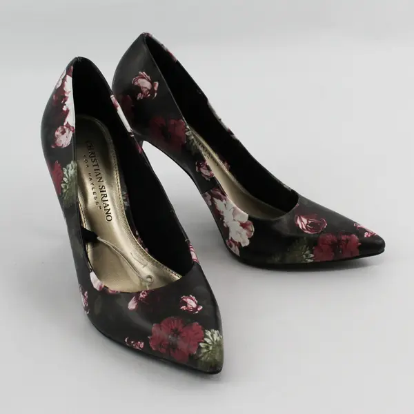 Christian Siriano For Payless Pink Floral Suede Stiletto 3.75" Heels Women Sz 6