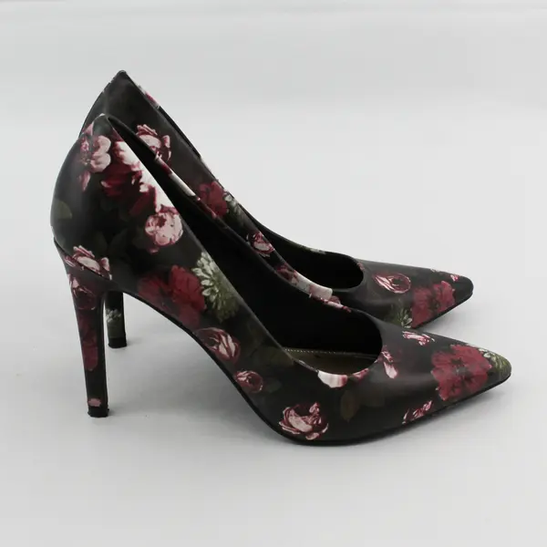 Christian Siriano For Payless Pink Floral Suede Stiletto 3.75" Heels Women Sz 6