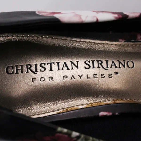 Christian Siriano For Payless Pink Floral Suede Stiletto 3.75" Heels Women Sz 6