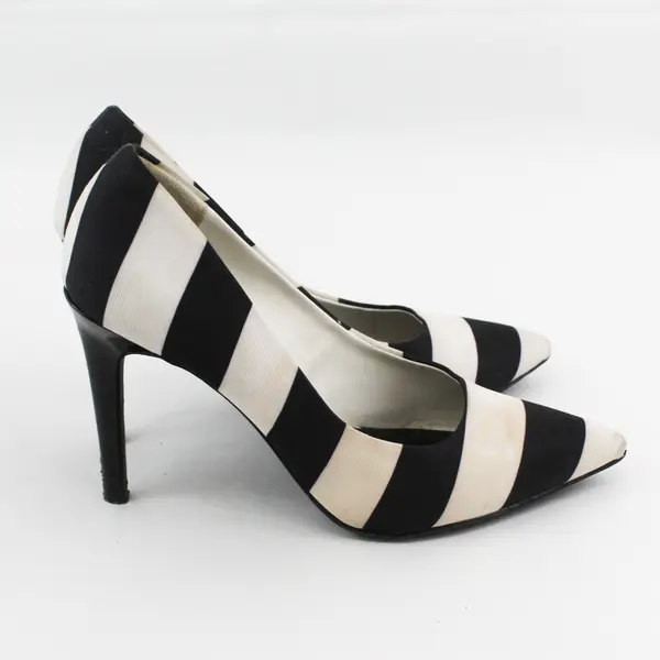 Christian Siriano For Payless Black/White Striped Stiletto 3.75" Heels Women 6