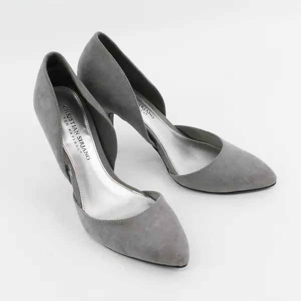 Christian Siriano For Payless Gray Suede Stiletto 3.75" Heels Women Size 6.5