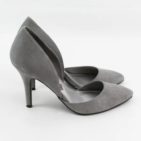 Christian Siriano For Payless Gray Suede Stiletto 3.75" Heels Women Size 6.5