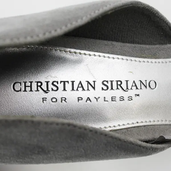 Christian Siriano For Payless Gray Suede Stiletto 3.75" Heels Women Size 6.5