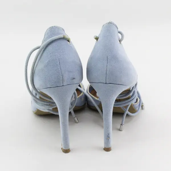 Christian Siriano Strappy Baby Blue Suede Stiletto 3.75" Heels Women Size 6.5