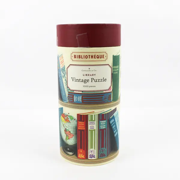 Cavallini & Co. Bibliothèque Vintage 1000 Pc Jigsaw Puzzle 2021 Complete